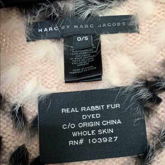 Marc by Marc Jacobs fur vest grey and beige - Picture 3 of 8